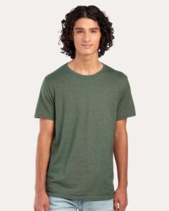JERZEES 560MR Premium Blend Ring-Spun T-Shirt – Military Green Heather (on model)