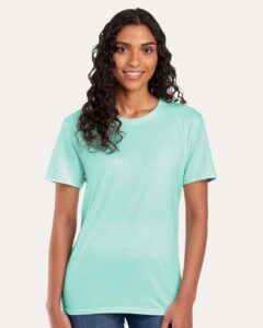 JERZEES 560MR Premium Blend Ring-Spun T-Shirt – Mint To Be (on model)