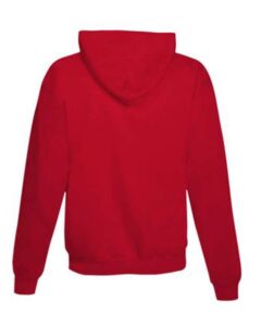 Hanes P170 Unisex EcoSmart® Hooded Sweatshirt – Athletic Red (back)