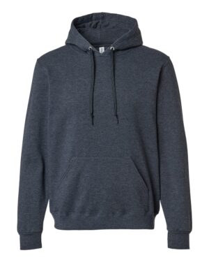 JERZEES 700MR Unisex Eco™ Premium Blend Ring-Spun Hooded Sweatshirt – Black Ink Heather