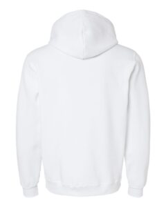 JERZEES 700MR Unisex Eco™ Premium Blend Ring-Spun Hooded Sweatshirt – White (back)