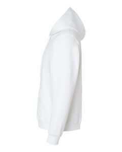 JERZEES 700MR Unisex Eco™ Premium Blend Ring-Spun Hooded Sweatshirt – White (side)