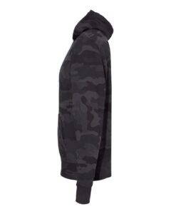 Independent Trading Co. AFX90UN Unisex Lightweight Hooded Sweatshirt – Black Camo (side)