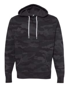 Independent Trading Co. AFX90UN Unisex Lightweight Hooded Sweatshirt – Black Camo