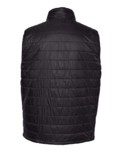 Independent Trading Co. EXP120PFV Men’s Puffer Vest – Black (back)