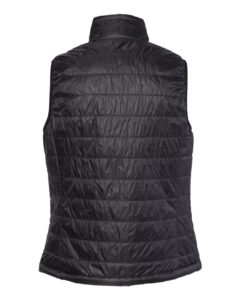 Independent Trading Co. EXP220PFV Women’s Puffer Vest – Black (back)