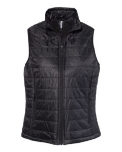 Independent Trading Co. EXP220PFV Women’s Puffer Vest – Black