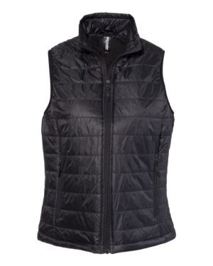 Independent Trading Co. EXP220PFV Women’s Puffer Vest – Black