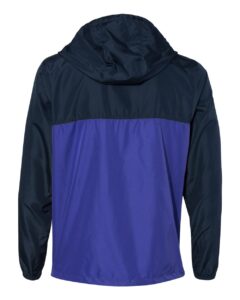 Independent Trading Co. EXP54LWZ Men’s Lightweight Windbreaker Full-Zip Jacket – Classic Navy/ Royal (back)