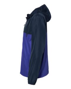 Independent Trading Co. EXP54LWZ Men’s Lightweight Windbreaker Full-Zip Jacket – Classic Navy/ Royal (side)