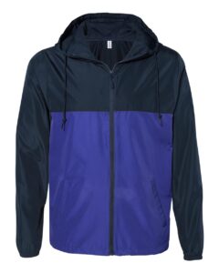 Independent Trading Co. EXP54LWZ Men’s Lightweight Windbreaker Full-Zip Jacket – Classic Navy/ Royal