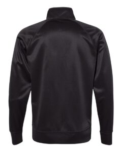 Independent Trading Co. EXP70PTZ Men’s Lightweight Poly-Tech Full-Zip Track Jacket – Black/ Black (back)