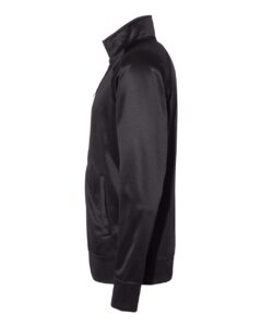 Independent Trading Co. EXP70PTZ Men’s Lightweight Poly-Tech Full-Zip Track Jacket – Black/ Black (side)