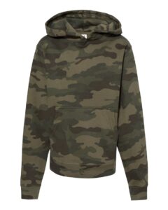 Independent Trading Co. SS4001Y Youth Midweight Hooded Sweatshirt – Forest Camo