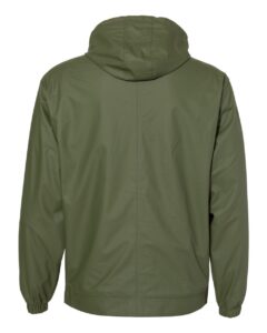 Weatherproof 193910 Unisex Vintage Hooded Rain Jacket – Bronze Green (back)
