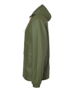Weatherproof 193910 Unisex Vintage Hooded Rain Jacket – Bronze Green (side)
