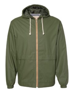 Weatherproof 193910 Unisex Vintage Hooded Rain Jacket – Bronze Green