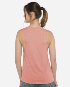 Next Level 5013 Women’s Festival Muscle Tank – Desert Pink (on model back)