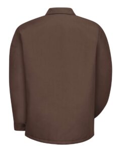 Red Kap JT50T Men’s Tall Perma-Lined Panel Jacket – Brown (back)