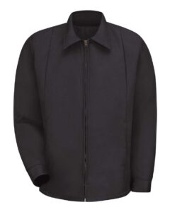 Red Kap JT50T Men’s Tall Perma-Lined Panel Jacket – Black