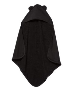 Rabbit Skins 1013 Terry Cloth Hooded Towel with Ears – Black