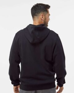 DRI DUCK 7040 Men’s Bateman Bonded Power Fleece 2.0 Full-Zip Jacket – Black (on model back)