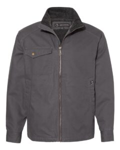 DRI DUCK 5037 Men’s Endeavor Canyon Cloth™ Canvas Jacket with Sherpa Lining – Charcoal