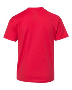 Hanes 498Y Youth Perfect-T T-Shirt – Athletic Red (back)