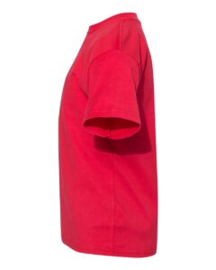 Hanes 498Y Youth Perfect-T T-Shirt – Athletic Red (side)