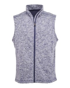J. America 8631 Men’s Cosmic Fleece Vest – Navy Fleck
