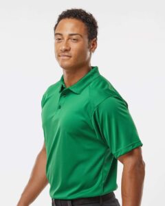 C2 Sport 5900 Men’s Utility Polo – Kelly (on model side)