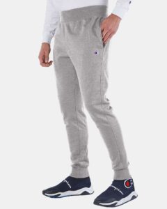 Champion RW25 Unisex Reverse Weave® Joggers – Oxford Grey (on model side)