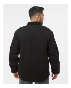DRI DUCK 5091 Men’s Rambler Boulder Cloth Jacket – Black (on model back)