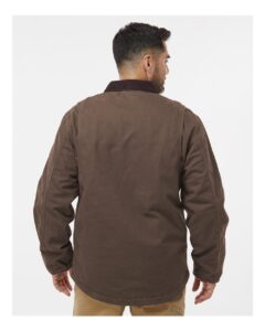 DRI DUCK 5091 Men’s Rambler Boulder Cloth Jacket – Tobacco (on model back)