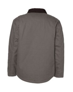 DRI DUCK 5091 Men’s Rambler Boulder Cloth Jacket – Gravel (back)