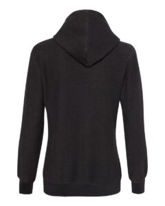 J. America 8694 Women’s French Terry Sport Lace Scuba Hooded Sweatshirt – Black (back)