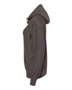 J. America 8694 Women’s French Terry Sport Lace Scuba Hooded Sweatshirt – Charcoal (side)