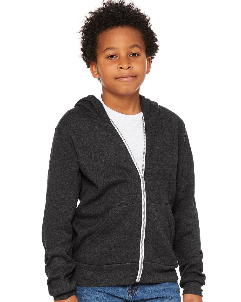 BELLA + CANVAS 3739Y Youth Sponge Fleece Full-Zip Hoodie Sweatshirt BELLA + CANVAS 3739Y Youth Sponge Fleece Full-Zip Hoodie Sweatshirt