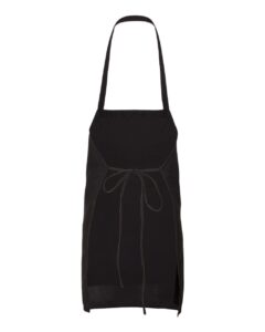 Q-Tees Q4010 Bib Apron – Black (back)