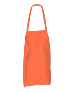 Q-Tees Q4010 Bib Apron – Orange (back)