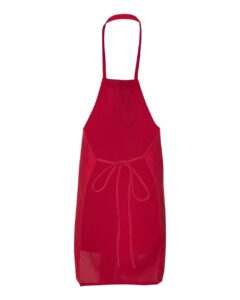 Q-Tees Q4010 Bib Apron – Red (back)