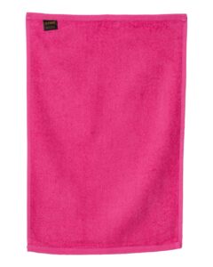 Q-Tees T200 Hemmed Hand Towel – Hot Pink (back)