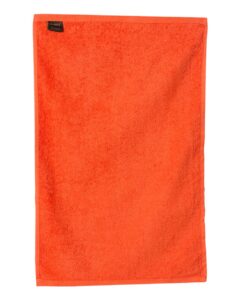 Q-Tees T200 Hemmed Hand Towel – Orange (back)