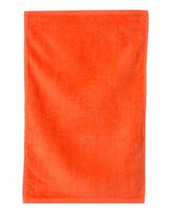 Q-Tees T200 Hemmed Hand Towel – Orange (side)