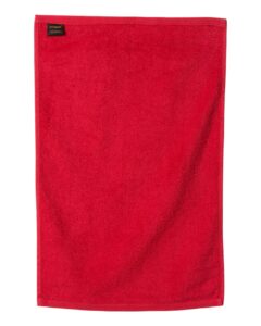 Q-Tees T200 Hemmed Hand Towel – Red (back)