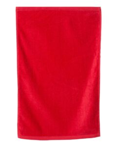Q-Tees T200 Hemmed Hand Towel – Red (side)
