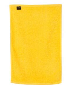 Q-Tees T200 Hemmed Hand Towel – Yellow (back)