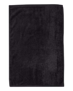 Q-Tees T300 Deluxe Hemmed Hand Towel – Black