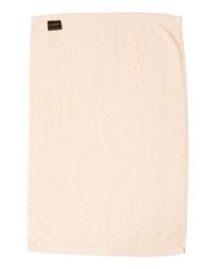 Q-Tees T300 Deluxe Hemmed Hand Towel – Natural (back)