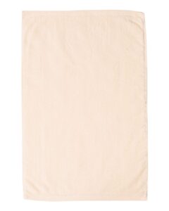 Q-Tees T300 Deluxe Hemmed Hand Towel – Natural